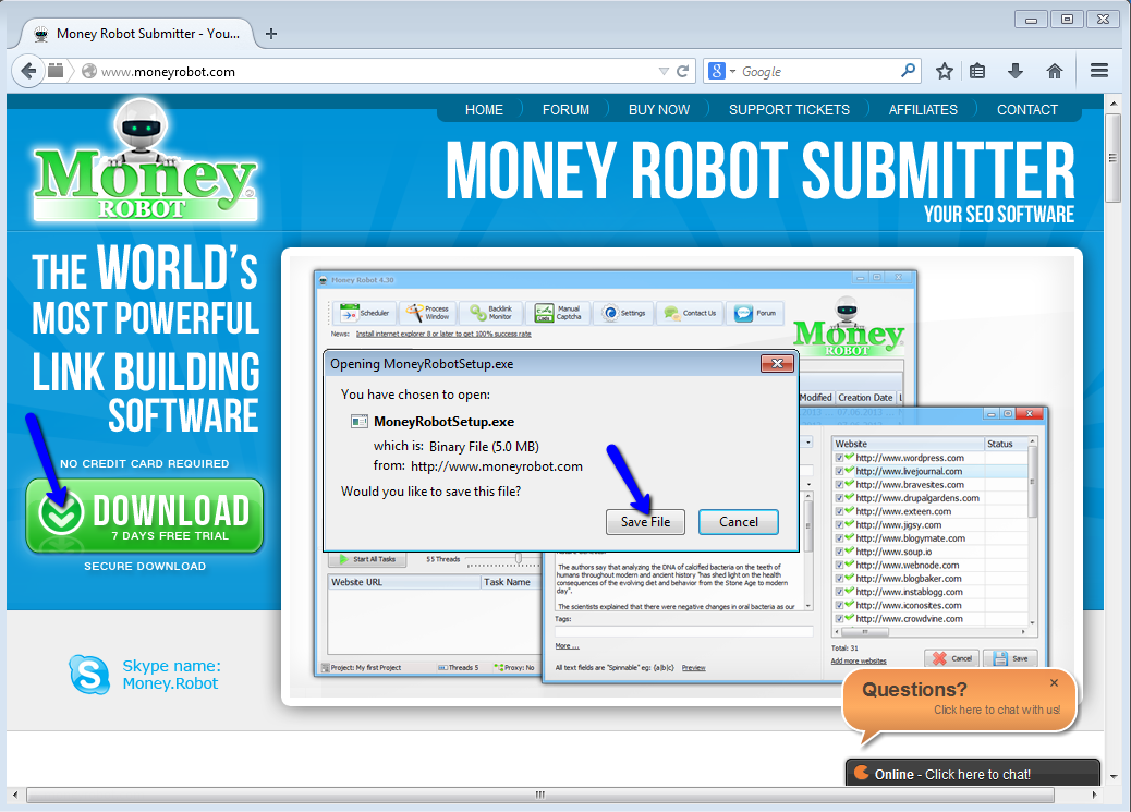 Money Robot SEO software