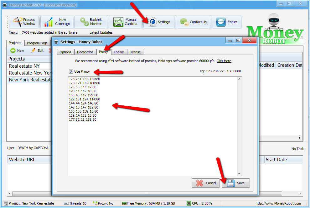 create proxy in pfsense