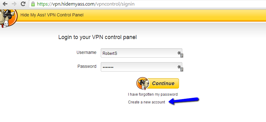 hidemyass vpn username and password